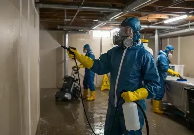 Basement Sanitization and Antimicrobial Treatment process in Elgin, IL