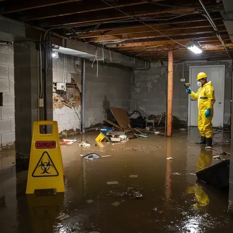 Flooded Basement Electrical Hazard in Elgin, IL Property